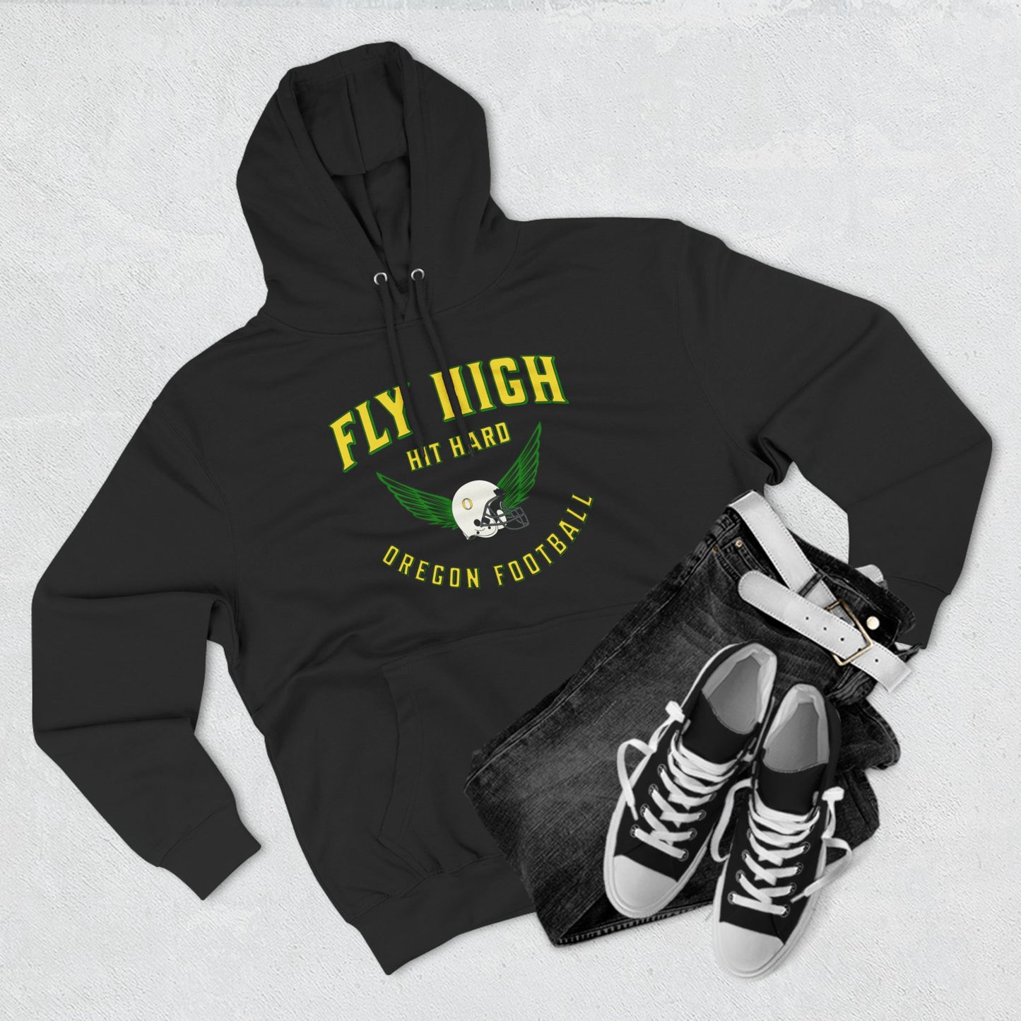 Oregon Ducks Football Fly High Hoodie